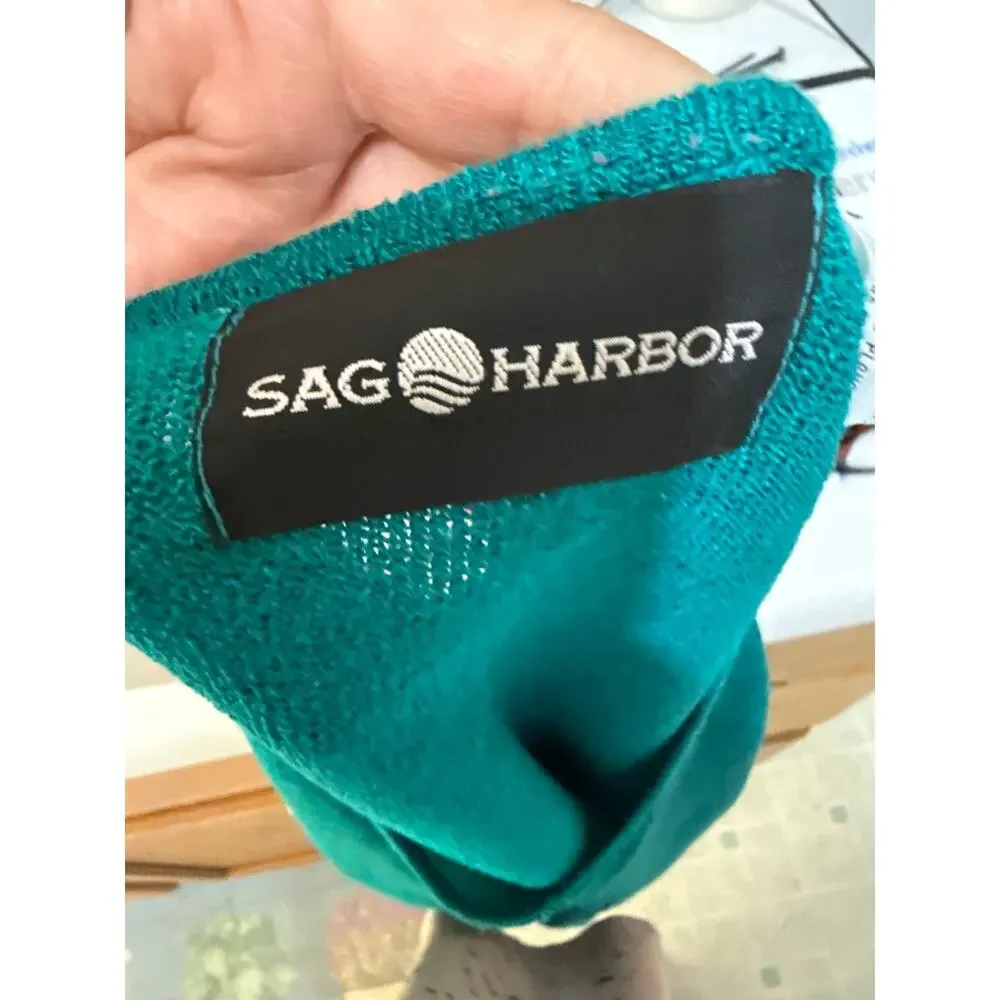 Sag Harbor Green‎ Inlay Sweater Women's Size Large